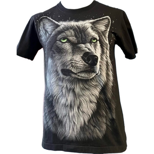 Rock Eagle Men’s Medium Wolf Graphic Black Tee GUC Mallgoth